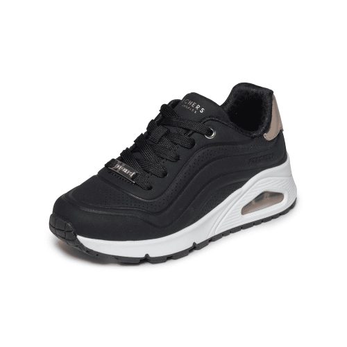 39,5-es Skechers lány/női Uno sportcipő, fekete