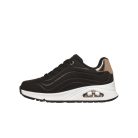 39,5-es Skechers lány/női Uno sportcipő, fekete