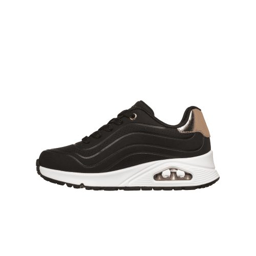 39,5-es Skechers lány/női Uno sportcipő, fekete
