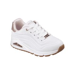 35-ös Skechers lány/női Uno sportcipő, fehér