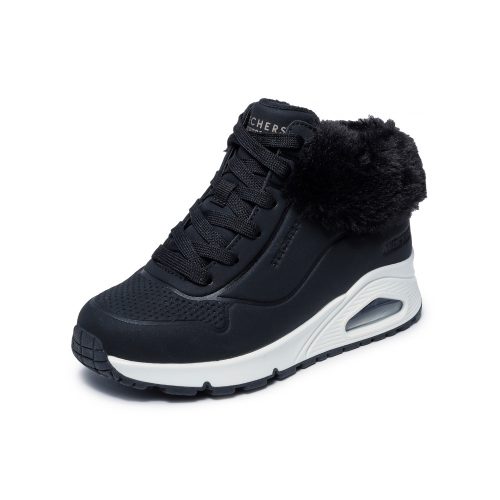 36-os Skechers lány vízálló bokacsizma, Waterproof: UNO Gen1 - Comfurt Kicks, fekete 