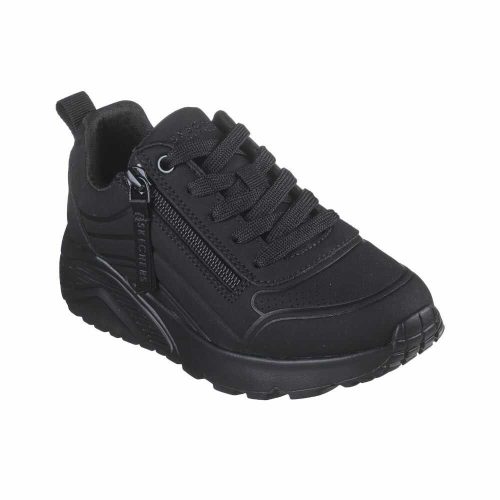 39-es Skechers lány/női sportcipő, Uno Lite - fekete, cipzáros
