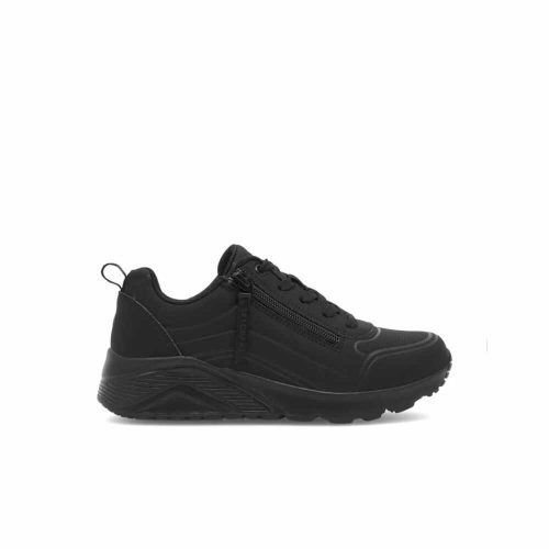37,5-es Skechers lány/női sportcipő, Uno Lite - fekete, cipzáros