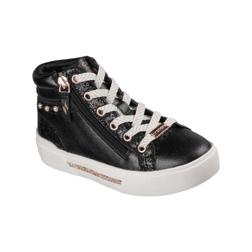 35,5-es Skechers lány magasszárú bokacsizma,Aura LX, fekete/rózsaarany 
