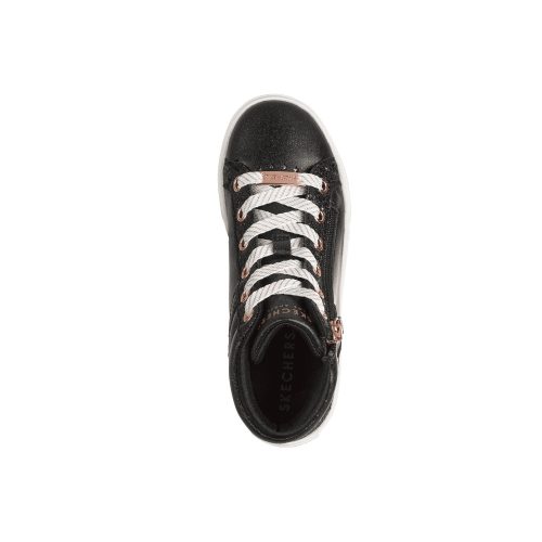 35,5-es Skechers lány magasszárú bokacsizma,Aura LX, fekete/rózsaarany 