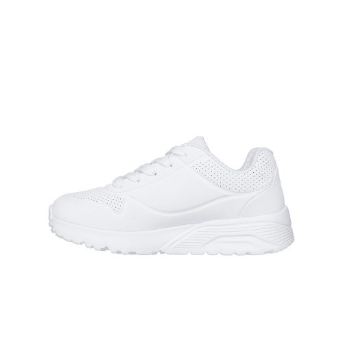 36,5-es Skechers lány/női Uno Lite sportcipő, szívecskés, fehér