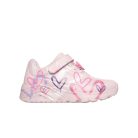 31-es Skechers lány Uno Lite sportcipő, szívecskés, rózsaszín