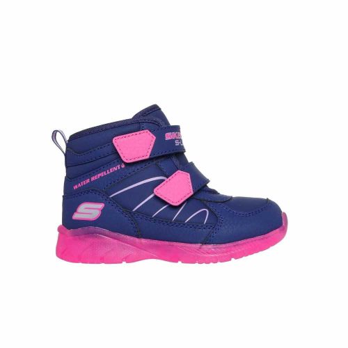 24-es Skechers Kislány villogós vízlepergető bakancs, sötétkék/pink