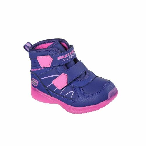 24-es Skechers Kislány villogós vízlepergető bakancs, sötétkék/pink
