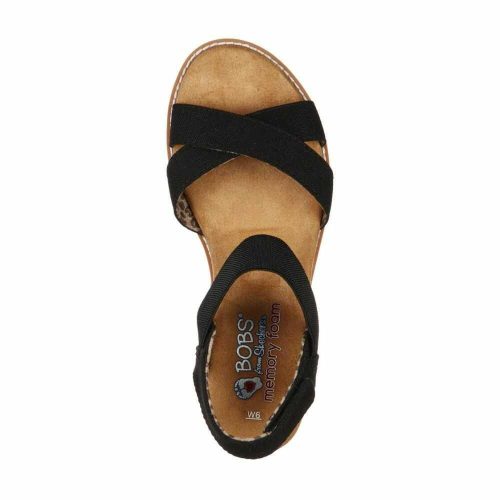 40-es Skechers női szandál - BOBS Desert Kiss - Secret Picnic, fekete