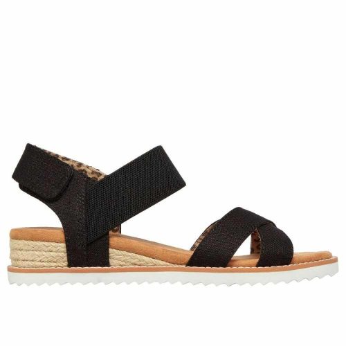 40-es Skechers női szandál - BOBS Desert Kiss - Secret Picnic, fekete