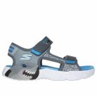 28-as Skechers cápás villogó fiú szandál S-Lights: Creature-Splash - szürke/kék