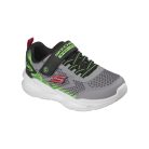 33-as Skechers fiú villogós sportcipő - Meteor-Lights (szürke-zöld)