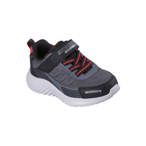 24-es Skechers fiú vízálló sportcipő- Waterproof: Bounder - Venture Squad, fekete/szürke 