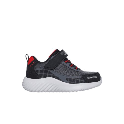 24-es Skechers fiú vízálló sportcipő- Waterproof: Bounder - Venture Squad, fekete/szürke 