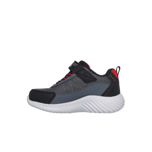 24-es Skechers fiú vízálló sportcipő- Waterproof: Bounder - Venture Squad, fekete/szürke 