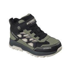  27-es Skechers Kisfiú Vízálló Világító Bakancs, olívazöld 