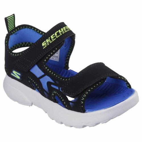 32-es Skechers  fiú szandál, Razor Splash - Aqua Buddies - kék/fekete/lime