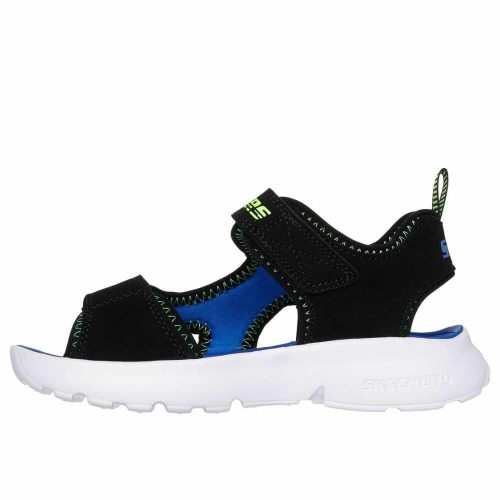 33,5-es Skechers  fiú szandál, Razor Splash - Aqua Buddies - kék/fekete/lime