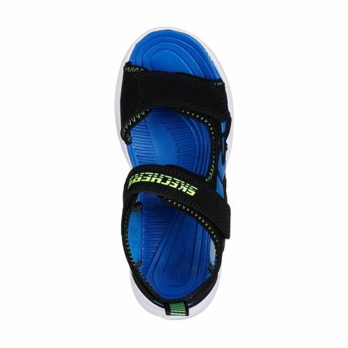 33-as Skechers  fiú szandál, Razor Splash - Aqua Buddies - kék/fekete/lime