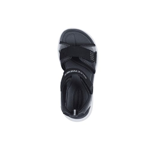 28,5-as Skechers fiú szandál -Microspec-Splash, fekete/szürke 