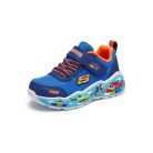 26-os Skechers fiú sportcipő - repcsis mintával, kék 