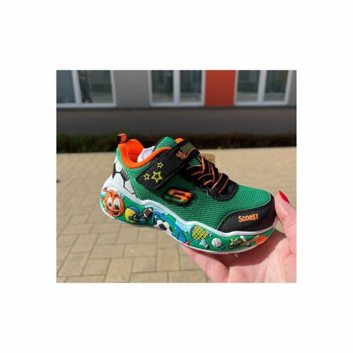 23-as Skechers fiú sportcipő - vidám labdás, zöld 