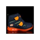 23-as Skechers Fiú villogós vízlepergető bakancs, sötétkék/narancs