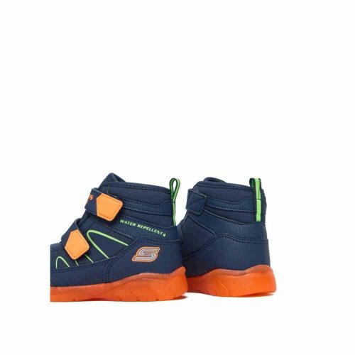 23-as Skechers Fiú villogós vízlepergető bakancs, sötétkék/narancs