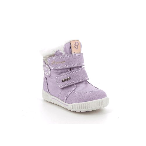 PRIMIGI GORE-TEX vízálló szívecskés bundás bakancs, halvány lila