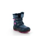 PRIMIGI GORE-TEX vízálló kislány bundás bakancs, farmer kék/pink