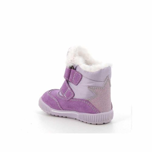 20-as PRIMIGI GORE-TEX vízálló lány bundás bakancs, csillagos, lila