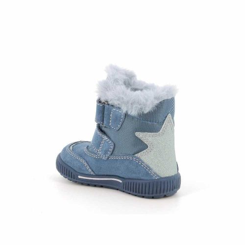 22-es PRIMIGI GORE-TEX vízálló lány bundás bakancs, csillagos, kék
