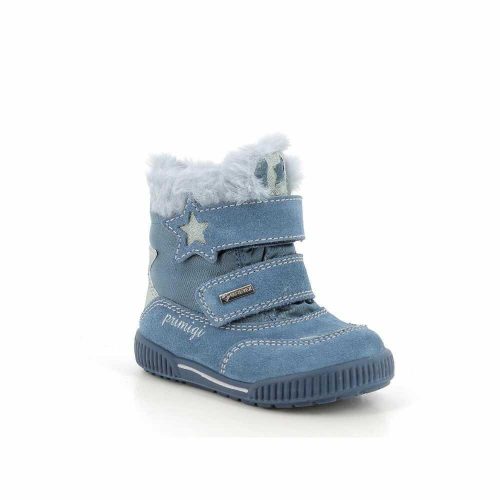 22-es PRIMIGI GORE-TEX vízálló lány bundás bakancs, csillagos, kék