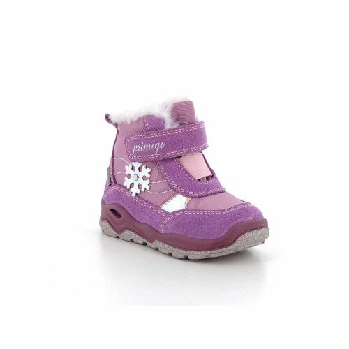 20-as PRIMIGI GORE-TEX vízálló lány bundás bakancs, hópelyhes, lila