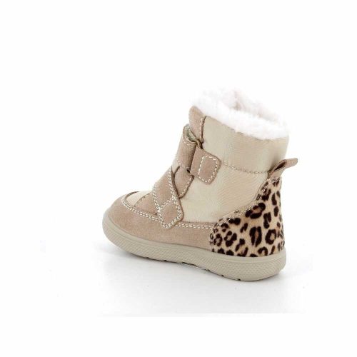 27-es Primigi Gore-tex vízálló lány téli cipő, leopárdmintás-szívecskés, bézs 
