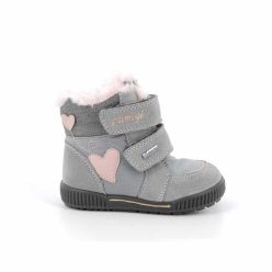   24-es Primigi Gore-tex vízálló lány téli cipő, szívecskés, szürke 