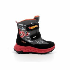   26-os Primigi Gore-tex vízálló kisfiú téli cipő, Hot Wheels-es, piros/fekete