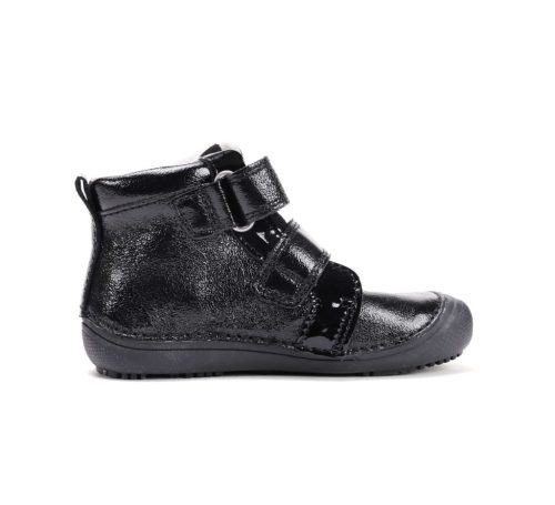 31-es D.D.Step Kislány Barefoot Zárt cipő, szív diszítéssel, fekete 