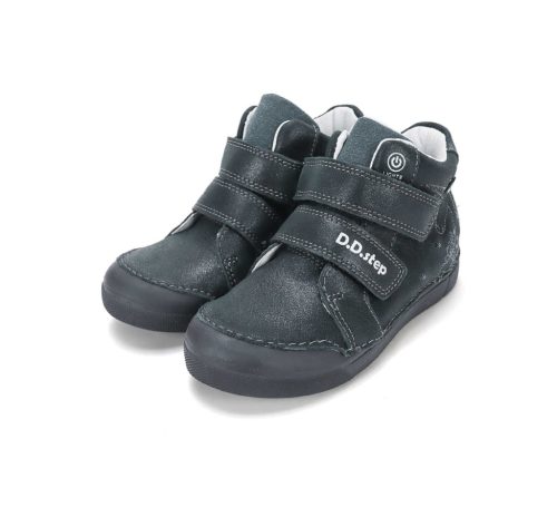 25-ös D.D.Step Kislány Világító zárt cipő, unikornisos, fekete