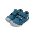21-es D.D.Step Kisfiú Barefoot vászoncipő, autós, kékes zöld