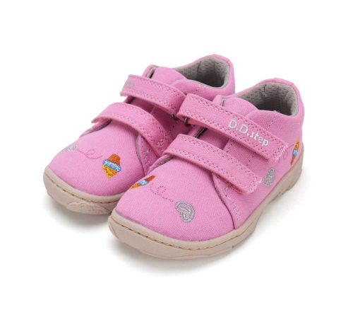 25-ös D.D.Step Kislány Barefoot vászoncipő, rózsaszín