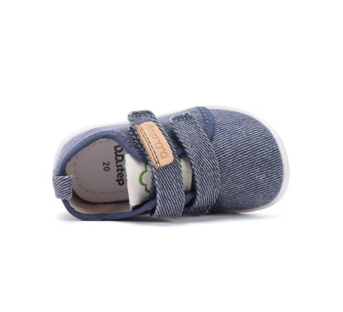 21-es D.D.Step Kisfiú Barefoot Szobacipő / Vászoncipő, kék