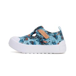 23-as D.D.Step Kisfiú nyitott vászoncipő, cápás, kék