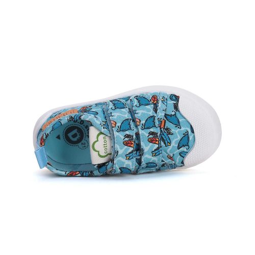 30-as D.D.Step Kisfiú vászoncipő, cápás, kék