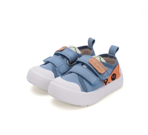 23-as D.D.Step fiú vászoncipő, kutyás, világoskék 