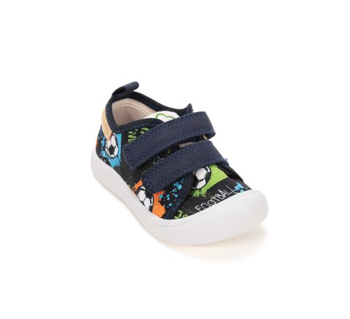 22-es D.D.Step Kisfiú Vászoncipő, focilabdás, sötétkék 