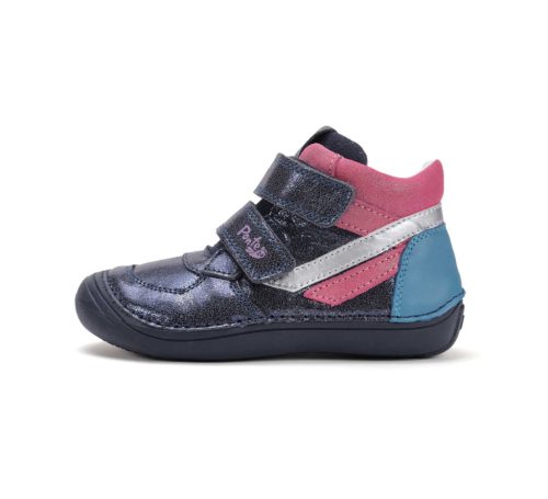 24-es Ponte20 Szupinált kislány zárt cipő, kék/rózsaszín fényes 