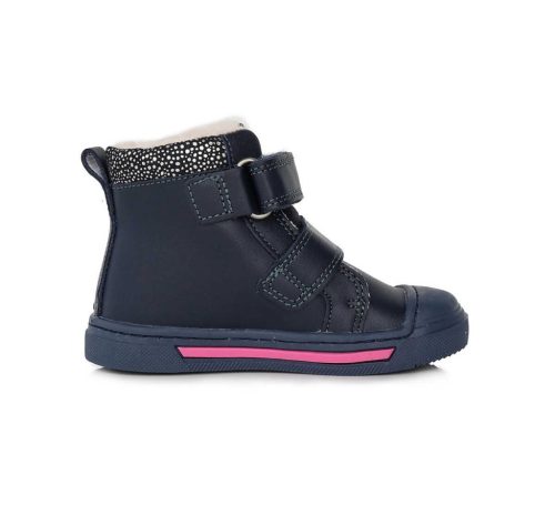 Ponte20 Szupinált kislány Bélelt bokacipő, cicás, kék