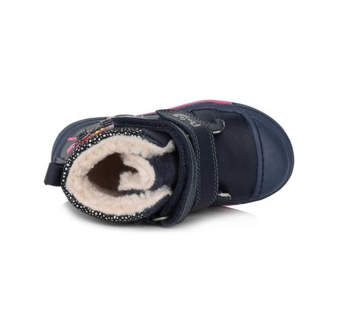 Ponte20 Szupinált kislány Bélelt bokacipő, cicás, kék